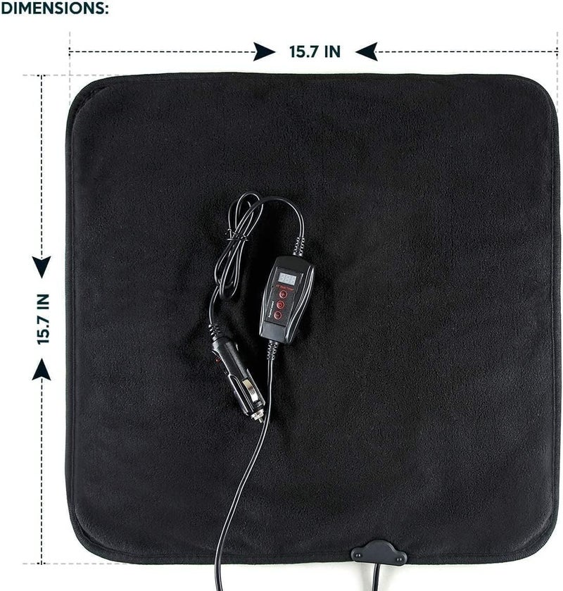 ZONETECH Black Warming Pad Cozy Warmth in Cold Weather, Perfectly Sized for Comfort and Portability for Pets - Image 2